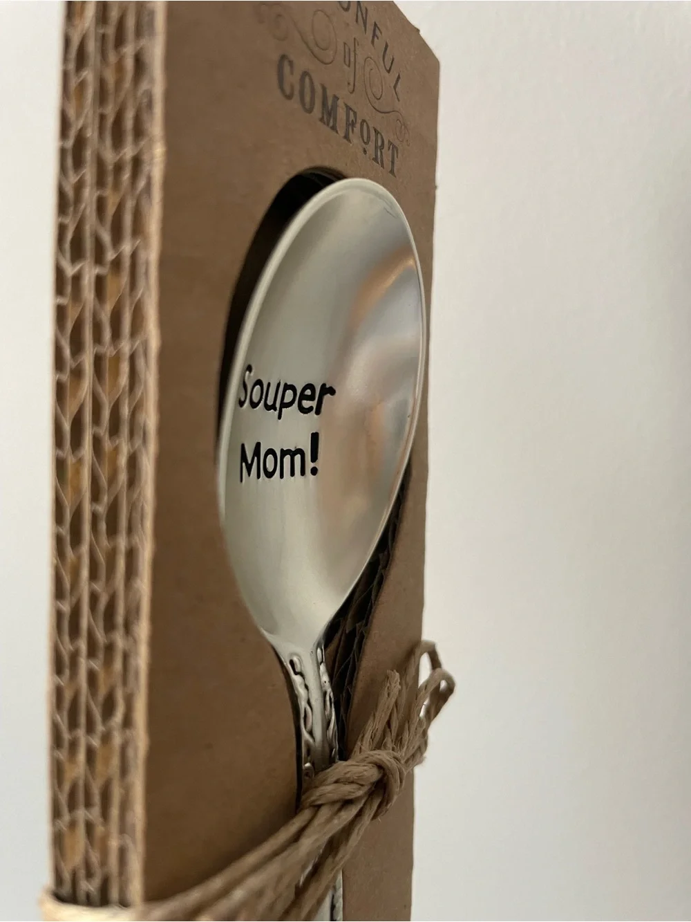 Souper Mom! Engraved Silver Serving New Spoon